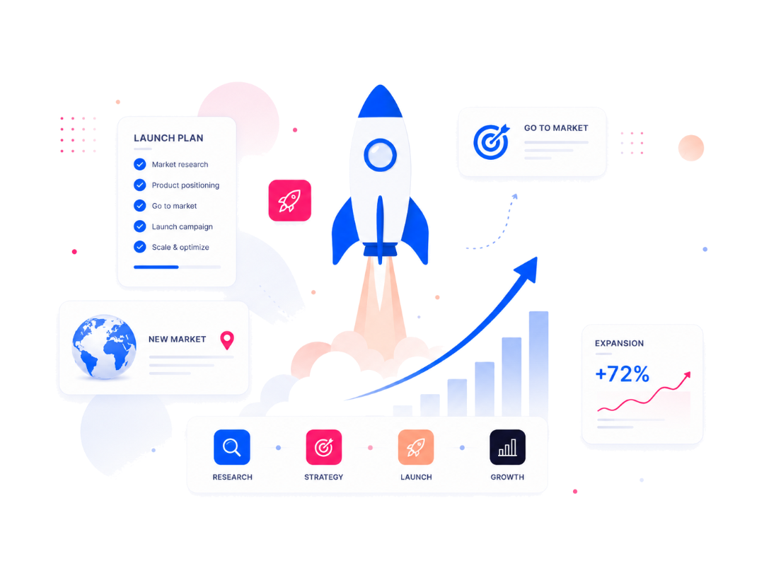 From launch to expansion — go-to-market illustration