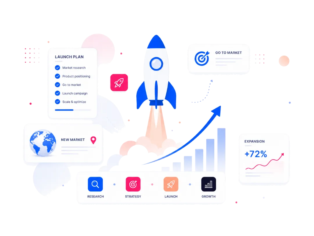 From launch to expansion — go-to-market illustration