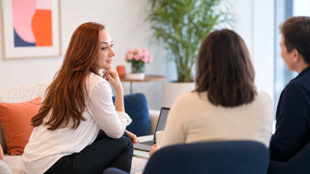 Kerstin Reichert working with a client team
